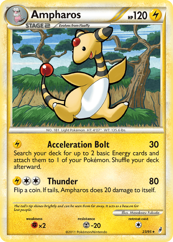 Ampharos — Call of Legends Pokémon TCG card by Masakazu Fukuda