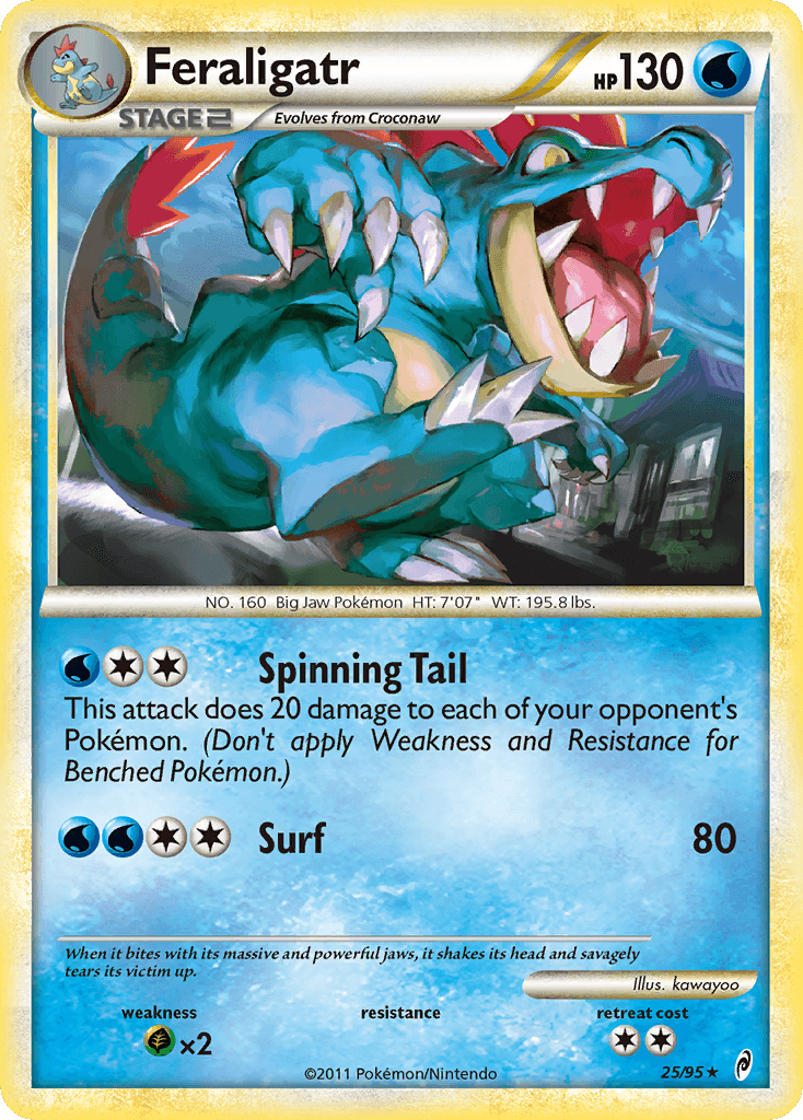 Feraligatr — Call of Legends Pokémon TCG card by kawayoo