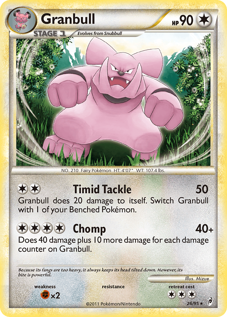 Granbull — Call of Legends Pokémon TCG card by Mizue