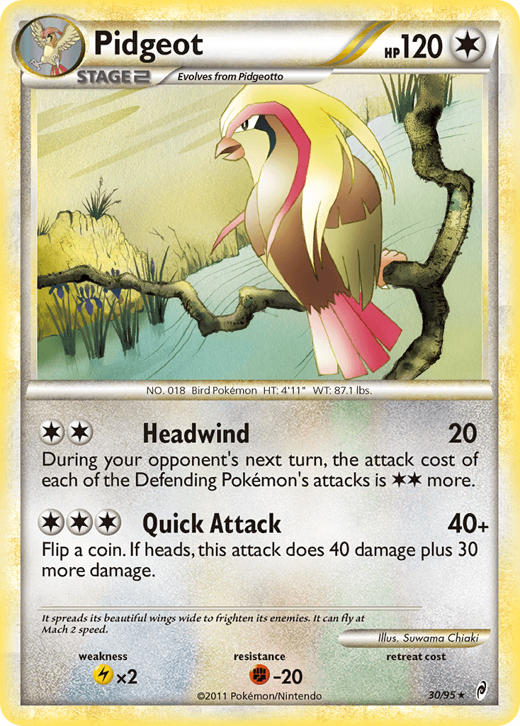 Pidgeot — Call of Legends Pokémon TCG card by Suwama Chiaki