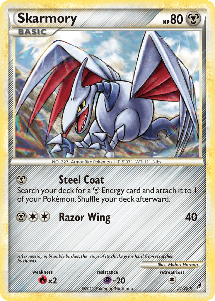 Skarmory — Call of Legends Pokémon TCG card by Midori Harada