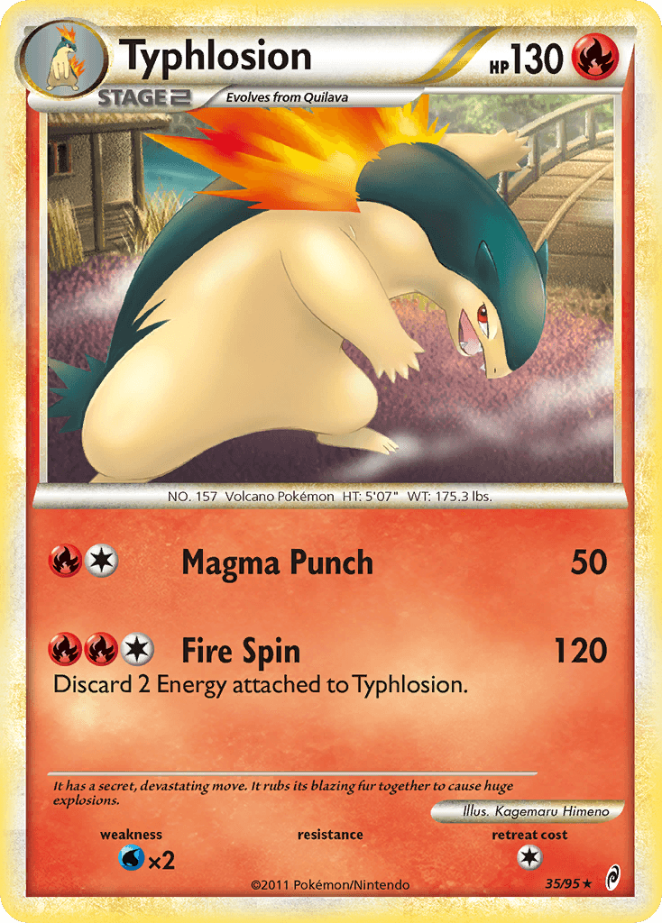 Typhlosion — Call of Legends Pokémon TCG card by Kagemaru Himeno