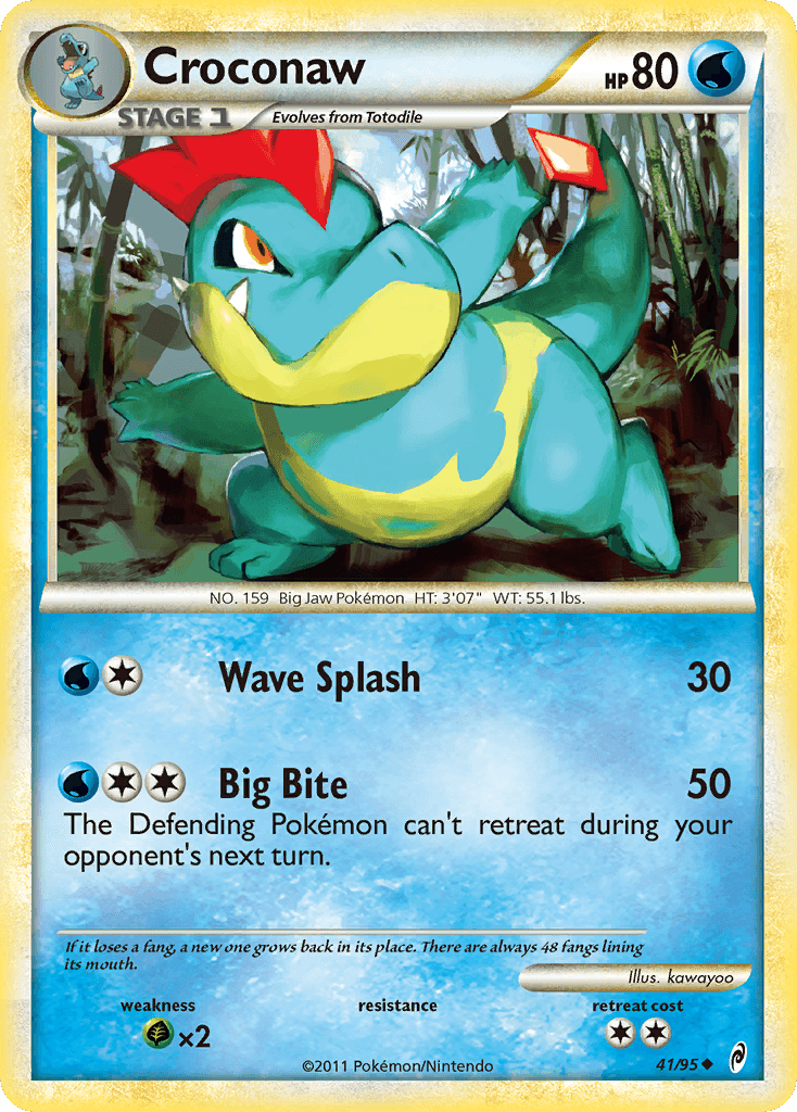 Croconaw — Call of Legends Pokémon TCG card by kawayoo
