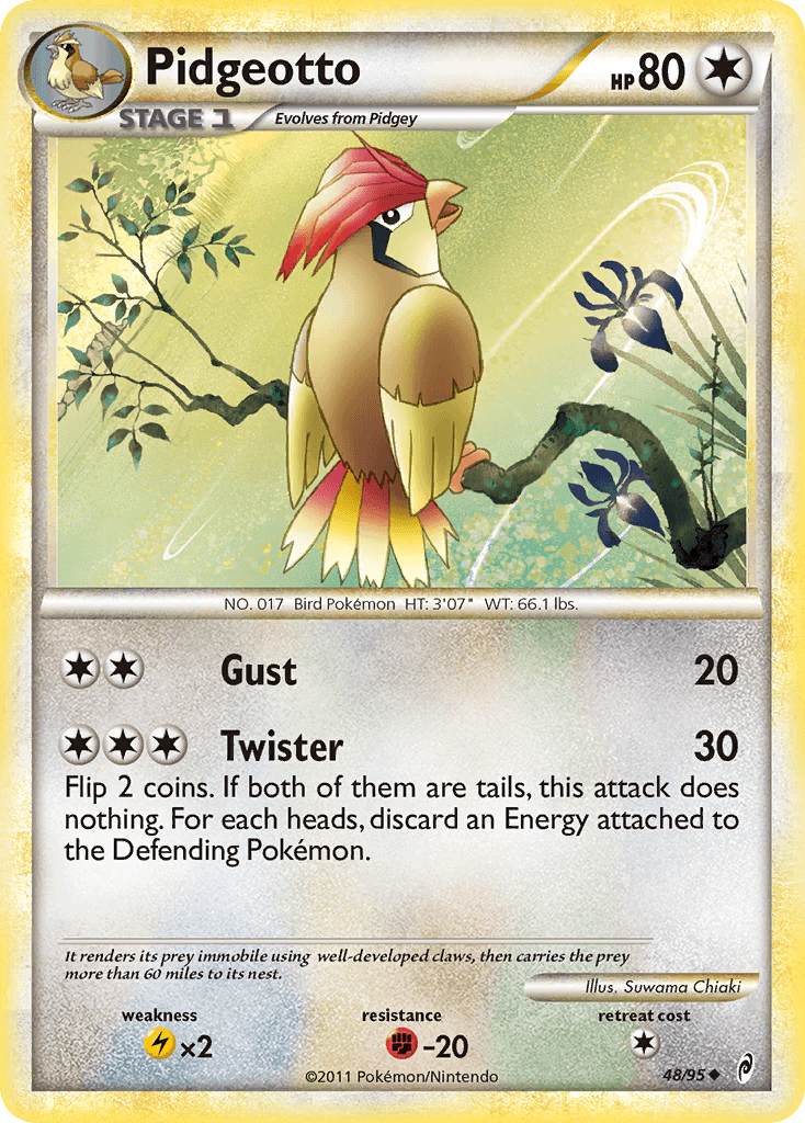 Pidgeotto — Call of Legends Pokémon TCG card by Suwama Chiaki