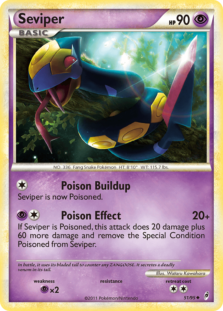 Seviper — Call of Legends Pokémon TCG card by Wataru Kawahara