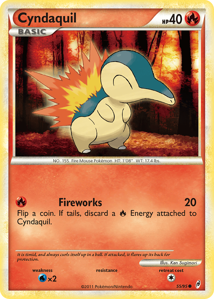 Cyndaquil — Call of Legends Pokémon TCG card by Ken Sugimori