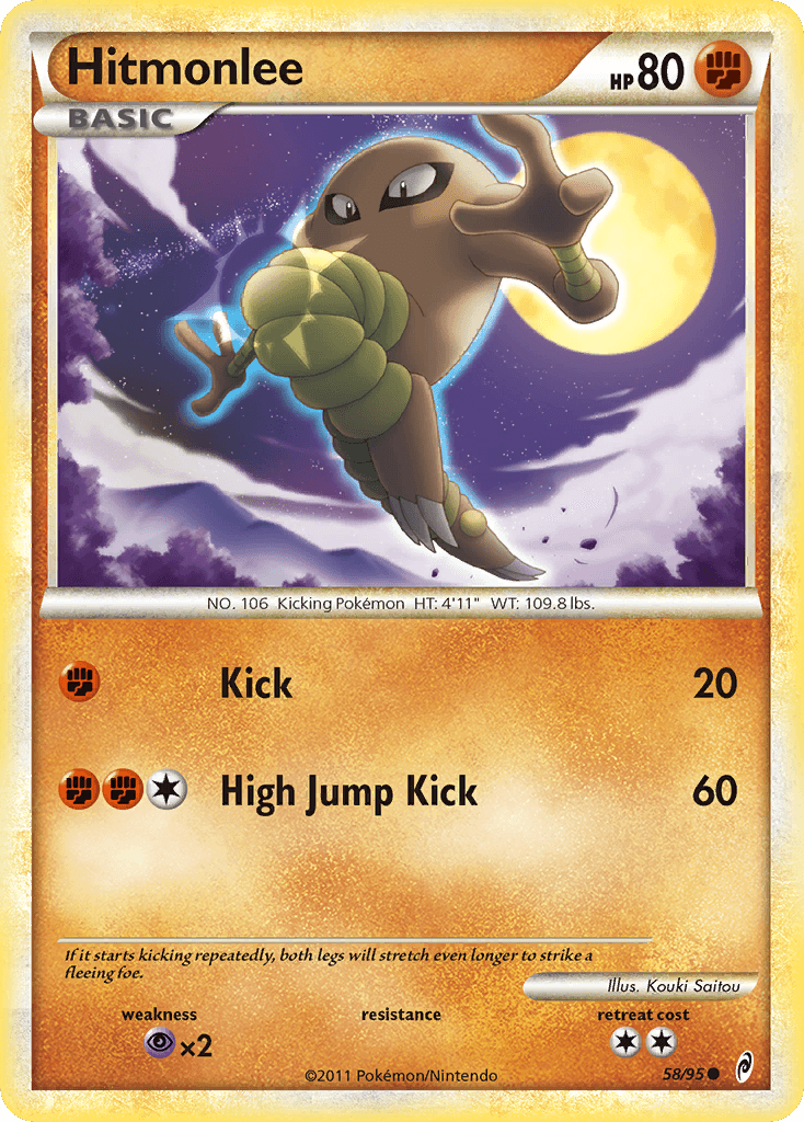 Hitmonlee — Call of Legends Pokémon TCG card by Kouki Saitou