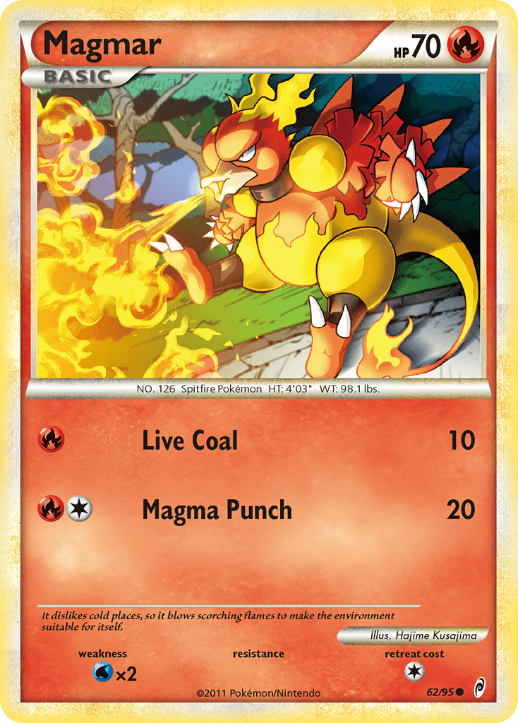 Magmar — Call of Legends Pokémon TCG card by Hajime Kusajima