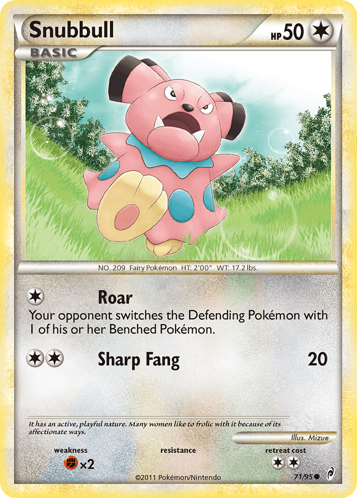 Snubbull — Call of Legends Pokémon TCG card by Mizue