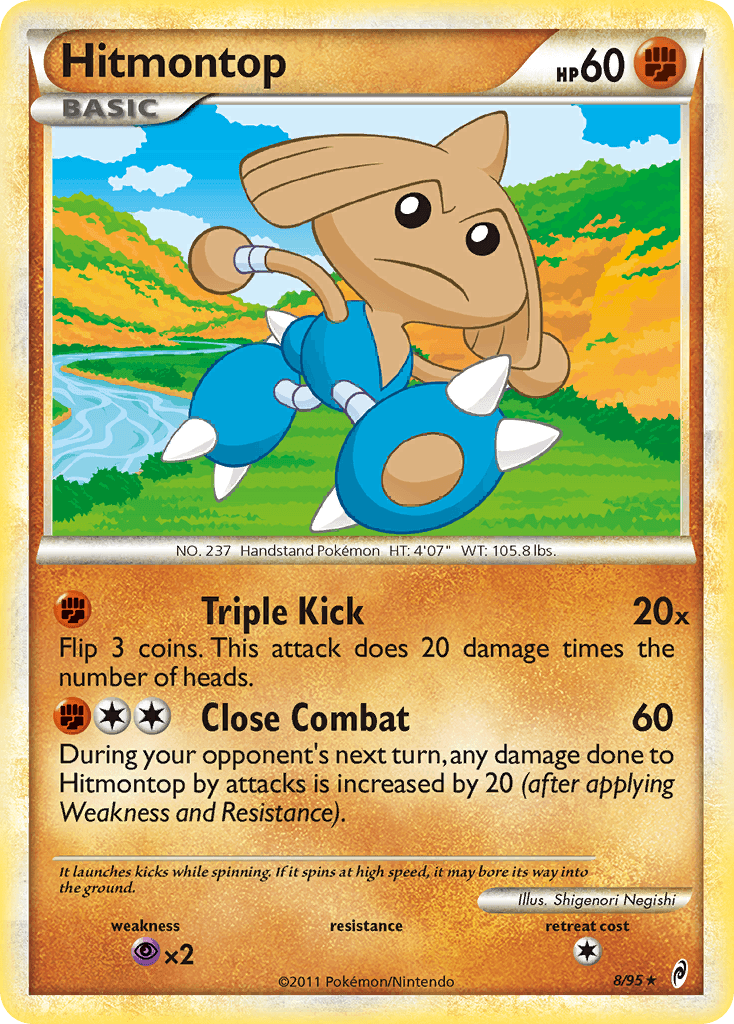 Hitmontop — Call of Legends Pokémon TCG card by Shigenori Negishi