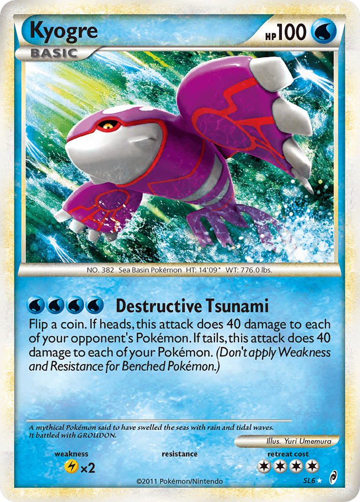 Kyogre (Shiny) — Call of Legends Pokémon TCG card by Yuri Urasawa