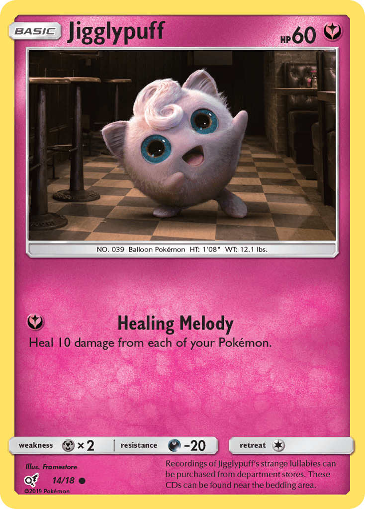 Jigglypuff (Holo Common) — Detective Pikachu Pokémon TCG card by Framestore