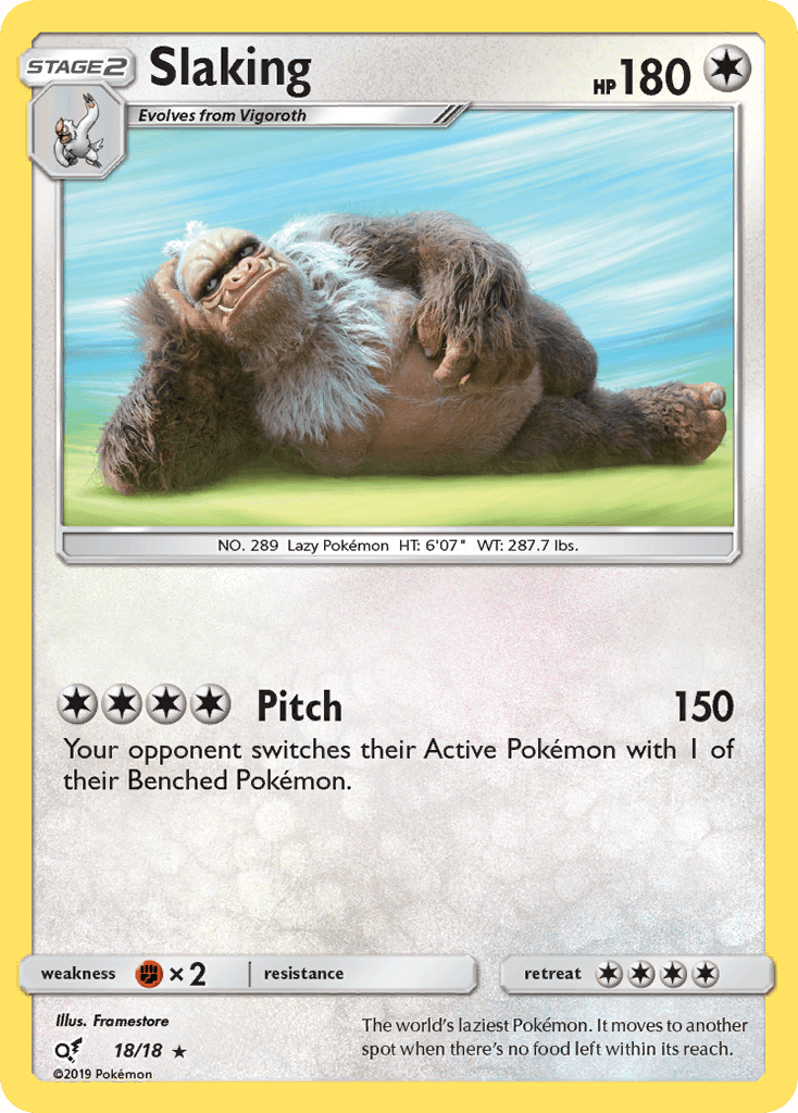 Slaking — Detective Pikachu Pokémon TCG card by Framestore