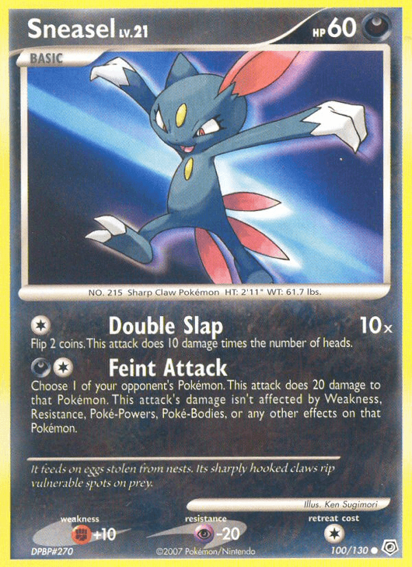 Sneasel — Diamond and Pearl Pokémon TCG card by Ken Sugimori