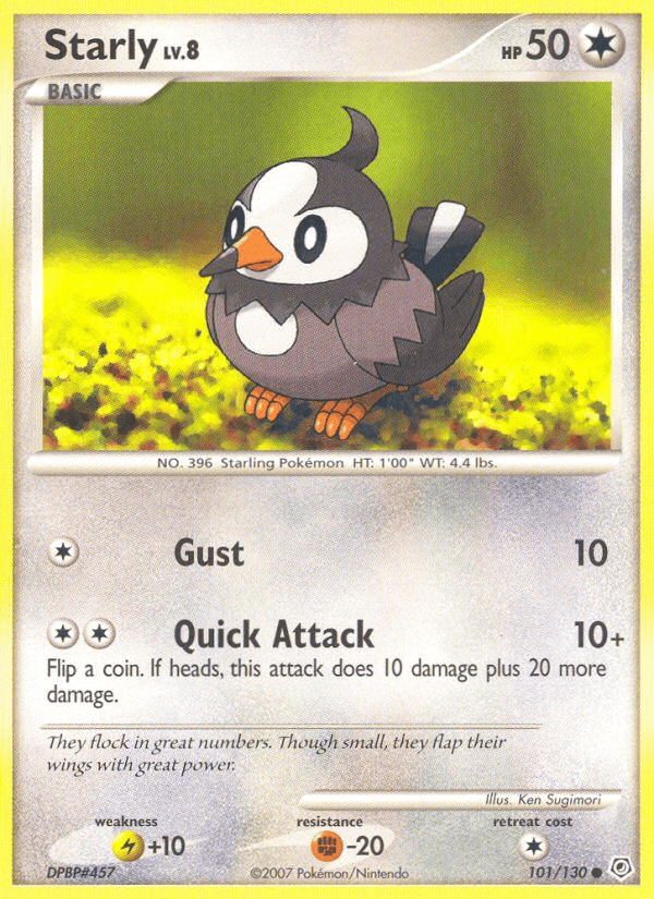 Starly — Diamond and Pearl Pokémon TCG card by Ken Sugimori