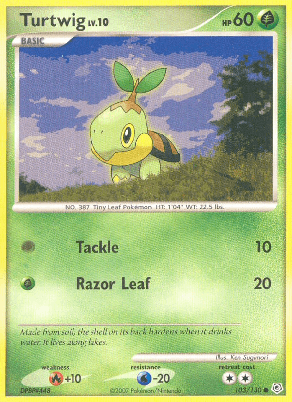 Turtwig — First Partner Pack Pokémon TCG card by Ken Sugimori