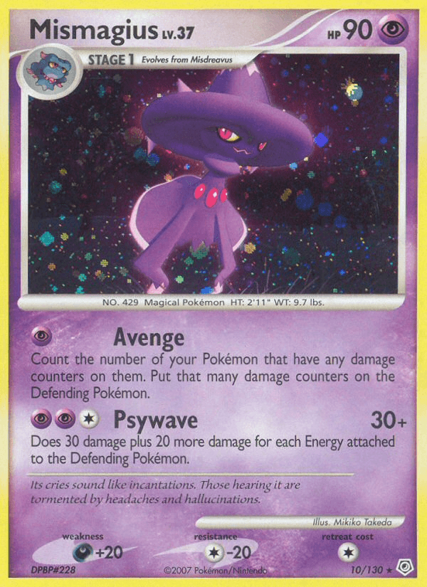 Mismagius — Diamond and Pearl Pokémon TCG card by Mikiko Takeda