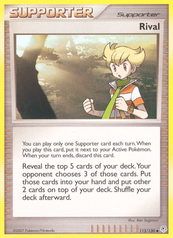 Rival — Diamond and Pearl Pokémon TCG card by Ken Sugimori