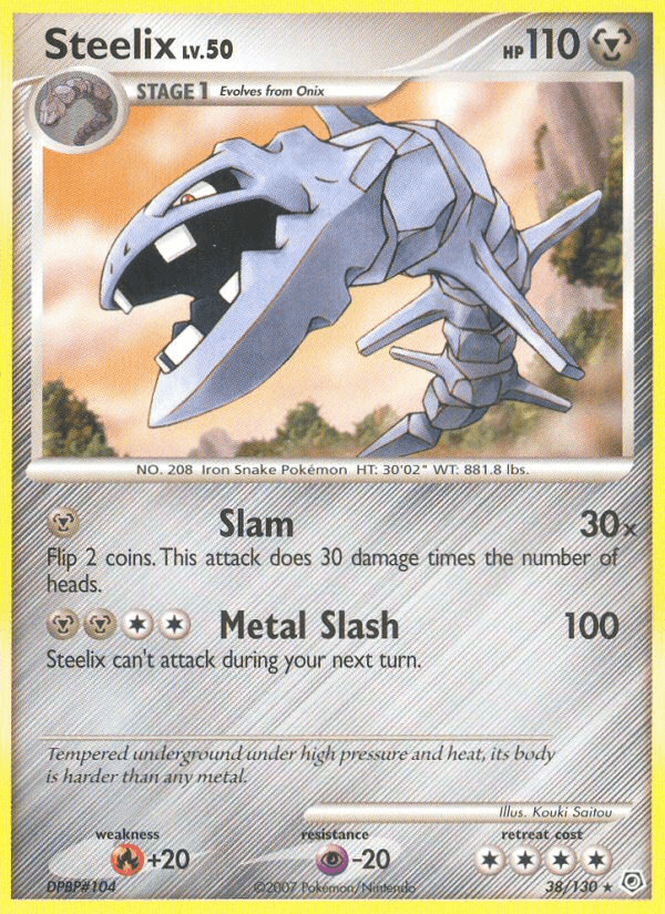 Steelix — Diamond and Pearl Pokémon TCG card by Kouki Saitou