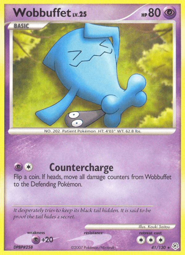 Wobbuffet — Diamond and Pearl Pokémon TCG card by Kouki Saitou