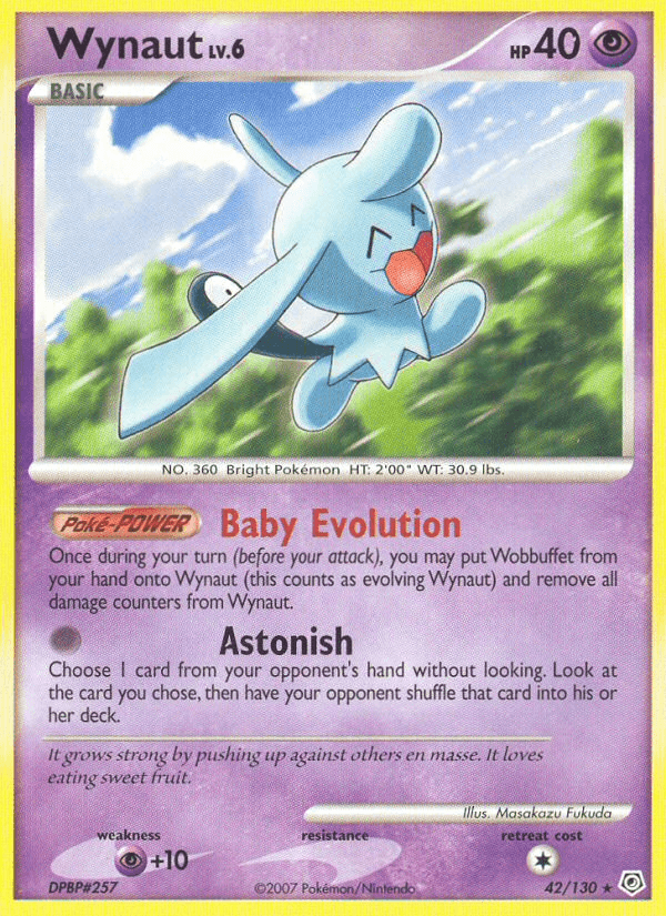 Wynaut — Diamond and Pearl Pokémon TCG card by Masakazu Fukuda