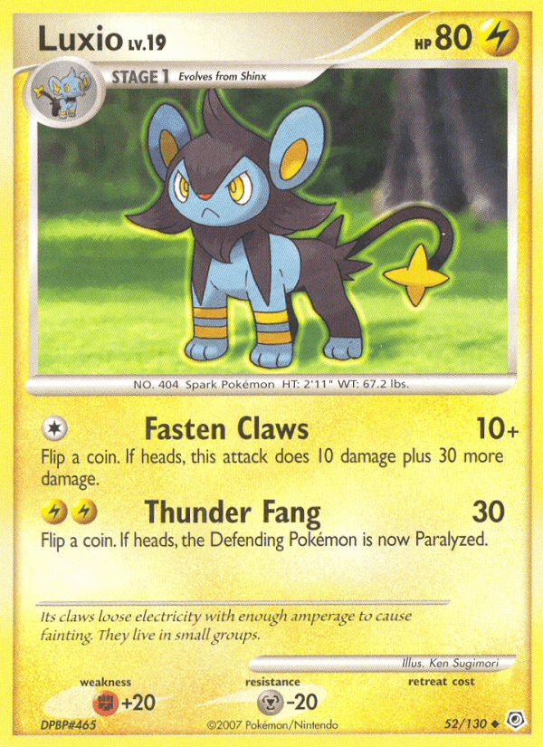 Luxio — Diamond and Pearl Pokémon TCG card by Ken Sugimori