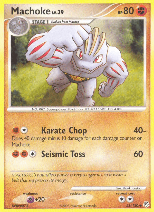 Machoke — Diamond and Pearl Pokémon TCG card by Kouki Saitou
