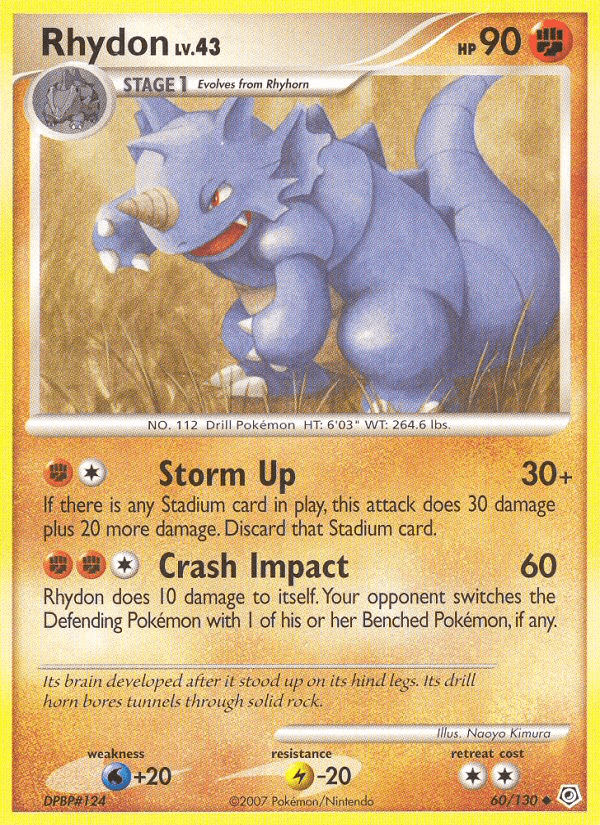 Rhydon — Diamond and Pearl Pokémon TCG card by Naoyo Kimura