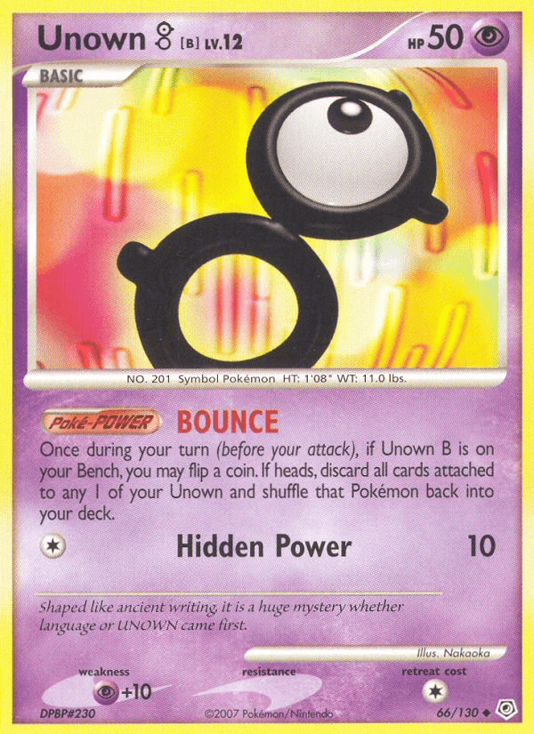 Unown [B] — Diamond and Pearl Pokémon TCG card by Nakaoka