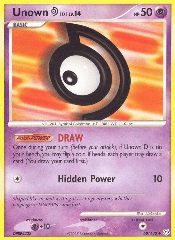 Unown [D] — Diamond and Pearl Pokémon TCG card by Nakaoka