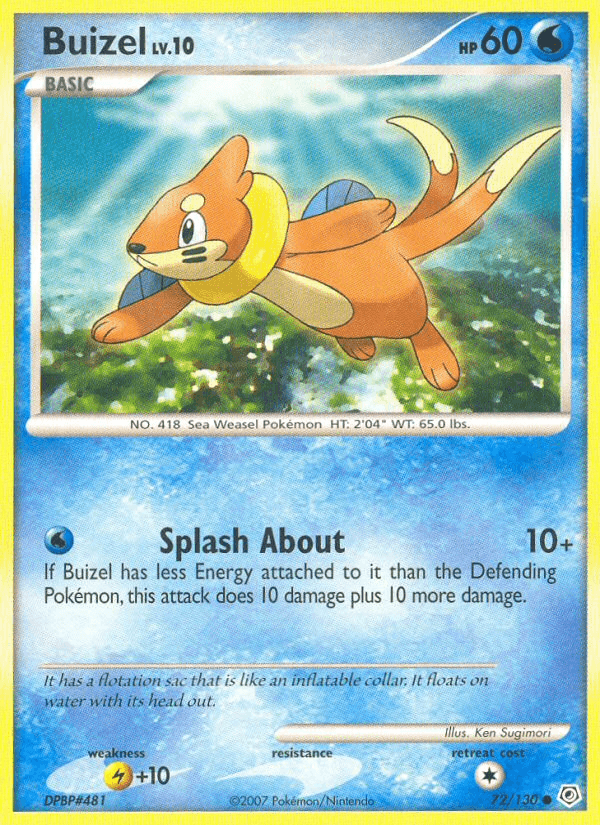 Buizel — Diamond and Pearl Pokémon TCG card by Ken Sugimori