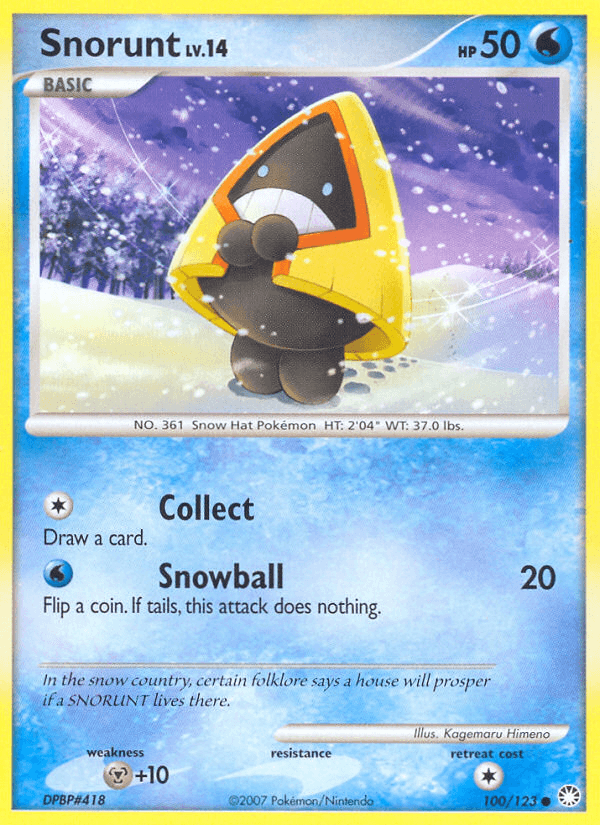 Snorunt — Mysterious Treasures Pokémon TCG card by Kagemaru Himeno