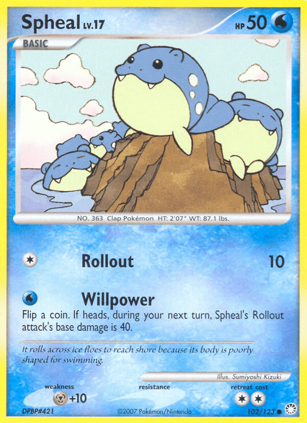 Spheal — Mysterious Treasures Pokémon TCG card by Sumiyoshi Kizuki
