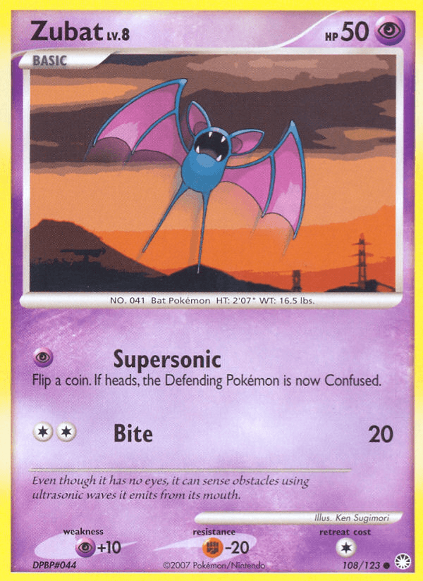Zubat — Mysterious Treasures Pokémon TCG card by Ken Sugimori