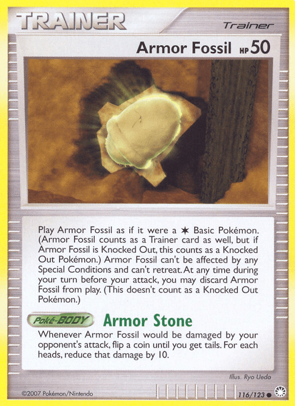Armor Fossil — Mysterious Treasures Pokémon TCG card by Ryo Ueda