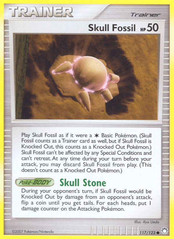 Skull Fossil — Mysterious Treasures Pokémon TCG card by Ryo Ueda