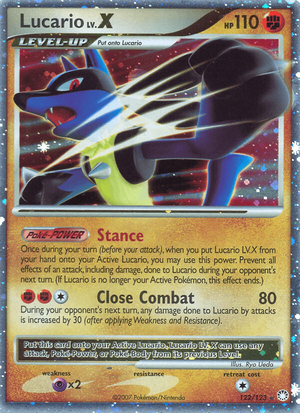 Lucario LV.X — Pokémon TCG card