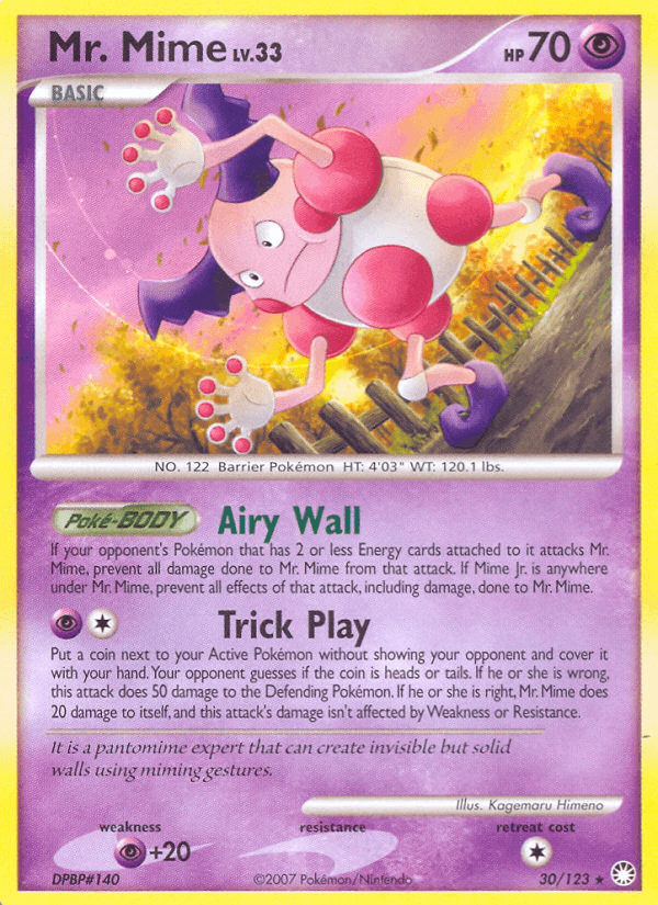 Mr. Mime — Mysterious Treasures Pokémon TCG card by Kagemaru Himeno