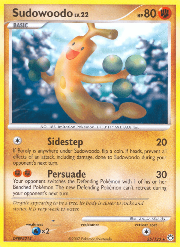 Sudowoodo — Mysterious Treasures Pokémon TCG card by Atsuko Nishida