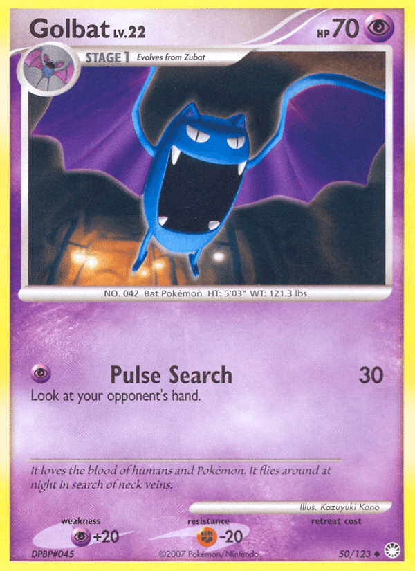Golbat — Mysterious Treasures Pokémon TCG card by Kazuyuki Kano