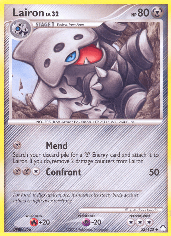 Lairon — Mysterious Treasures Pokémon TCG card by Midori Harada