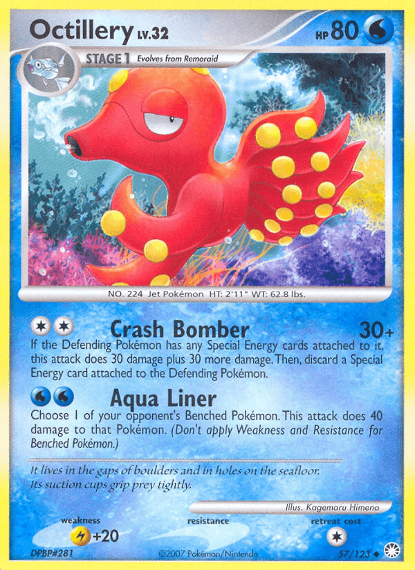Octillery — Mysterious Treasures Pokémon TCG card by Kagemaru Himeno