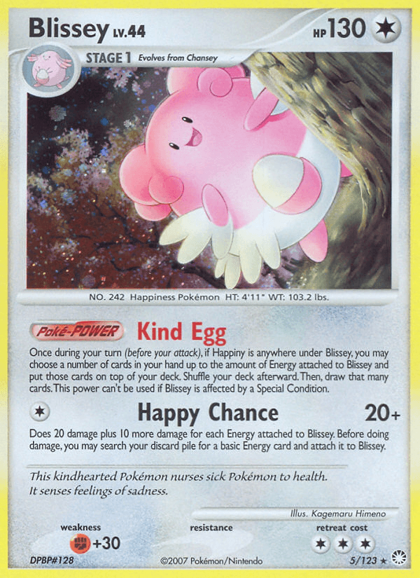 Blissey — Mysterious Treasures Pokémon TCG card by Kagemaru Himeno