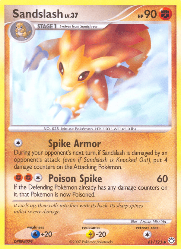 Sandslash — Mysterious Treasures Pokémon TCG card by Atsuko Nishida