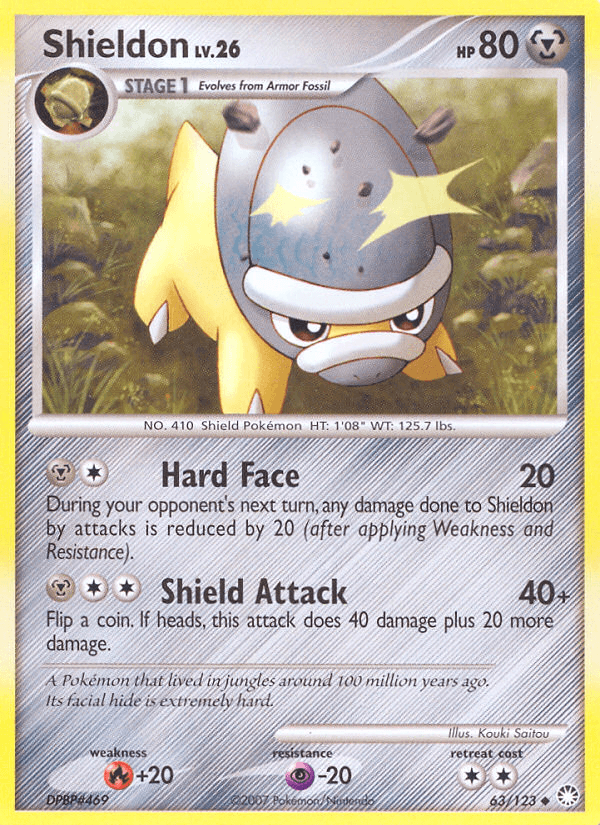 Shieldon — Mysterious Treasures Pokémon TCG card by Kouki Saitou