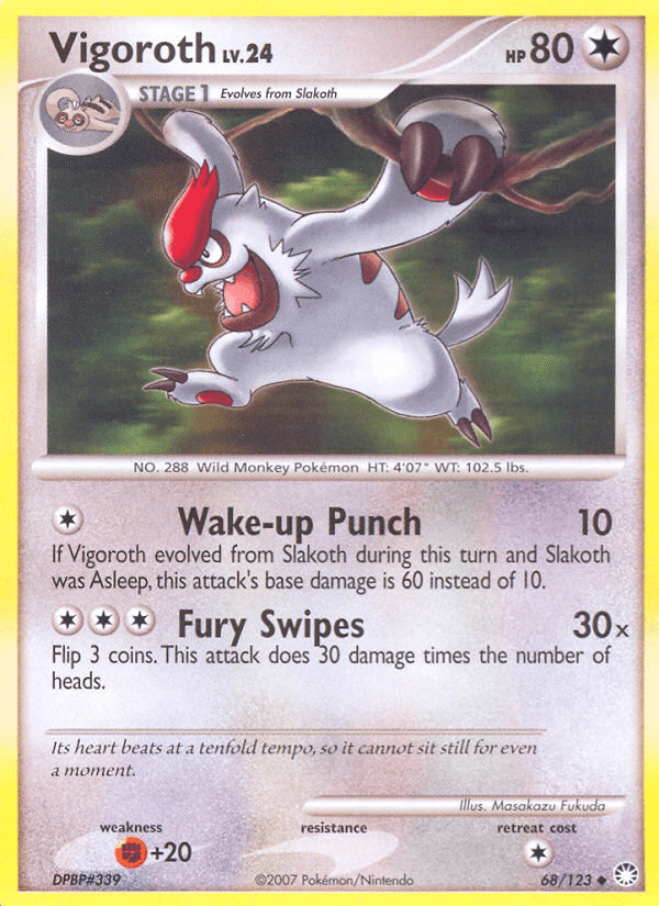 Vigoroth — Mysterious Treasures Pokémon TCG card by Masakazu Fukuda