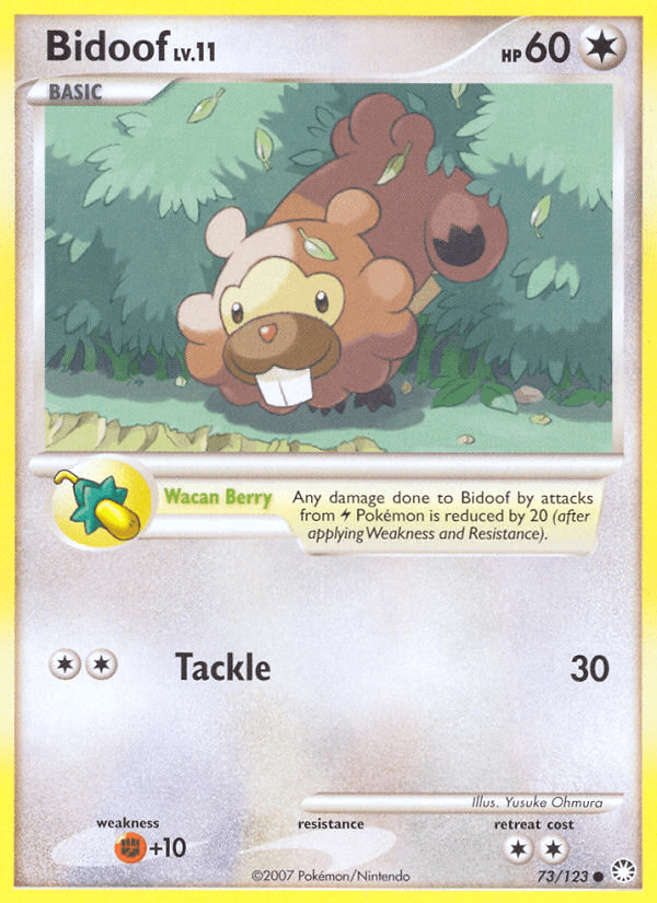 Bidoof — Mysterious Treasures Pokémon TCG card by Yusuke Ohmura