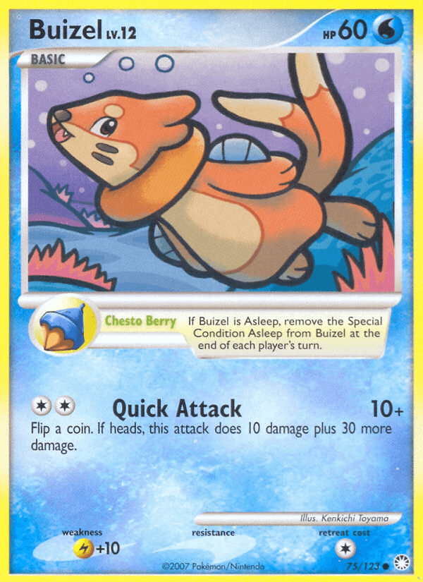 Buizel — Mysterious Treasures Pokémon TCG card by Kenkichi Toyama