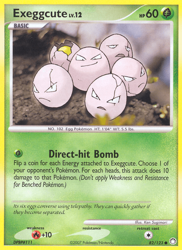 Exeggcute — Mysterious Treasures Pokémon TCG card by Ken Sugimori
