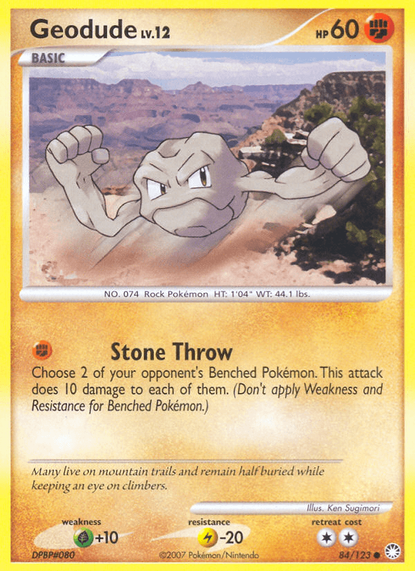 Geodude — Mysterious Treasures Pokémon TCG card by Ken Sugimori